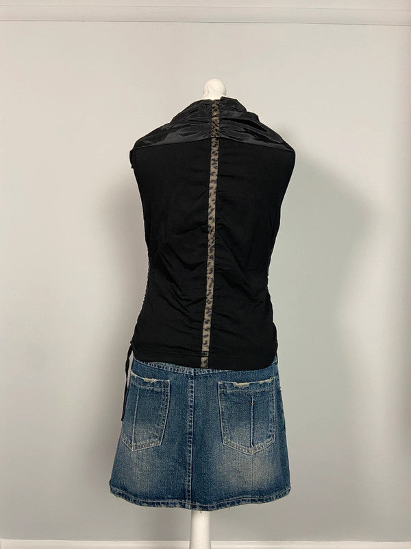 Vintage 00s Zip Up Vest - Size S - Funky Cat