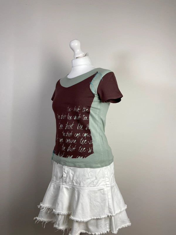 Cop Copine Patchwork T-Shirt - Size M - Funky Cat