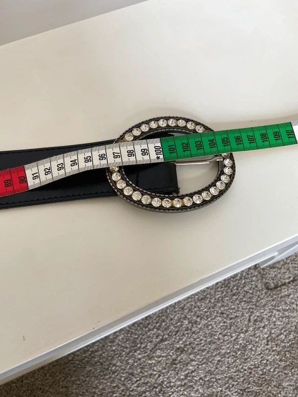 Vintage Chunky Rhinestone Buckle Belt - Funky Cat