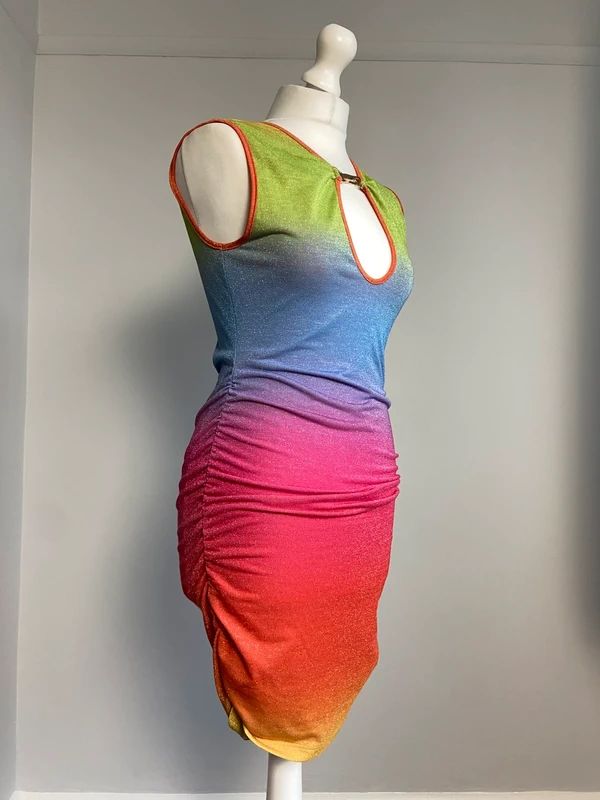 Vintage 00s Cutout Ruched Dress - Size M - Funky Cat