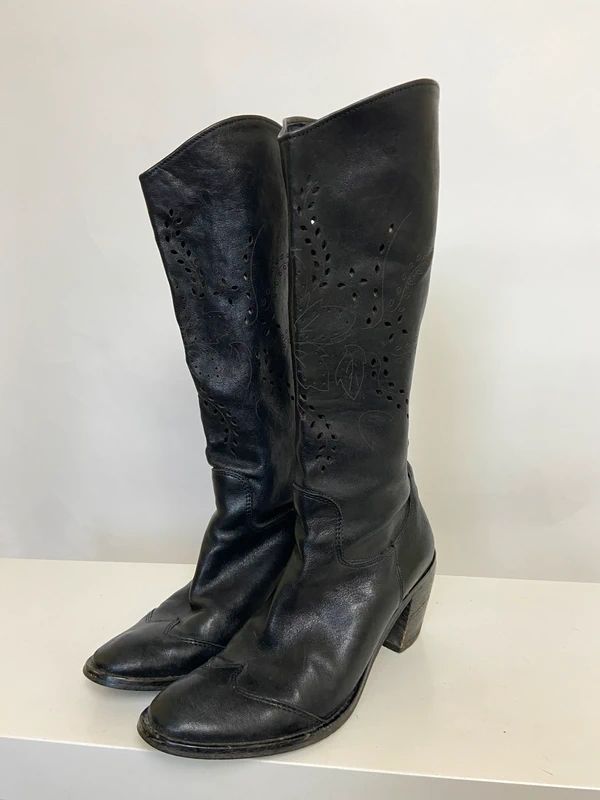 Vintage Boho Cowboy Boots - Size UK 5