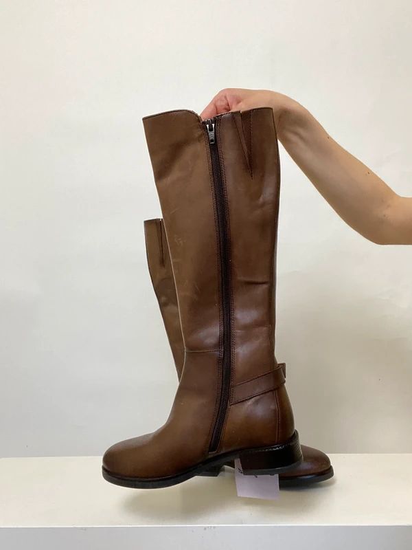 Vintage Leather Buckle Boots - Size 4 - Funky Cat
