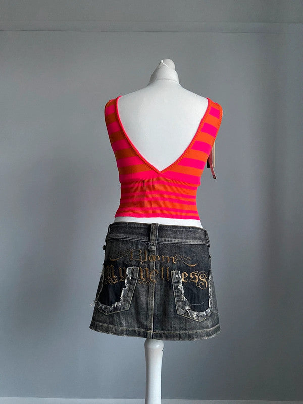 Miss Sixty Striped Top - Size S - Funky Cat