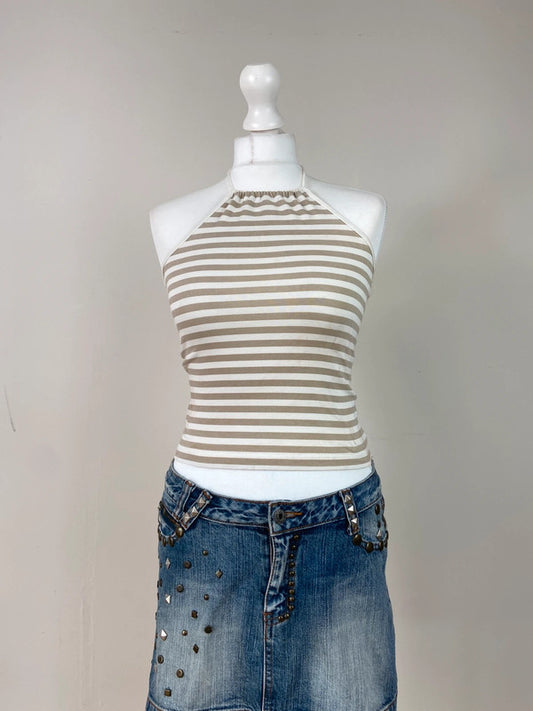 00s Striped Halter Top - Size S