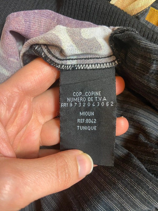 Cop Copine Graphic Print Mesh Top - Size M/L