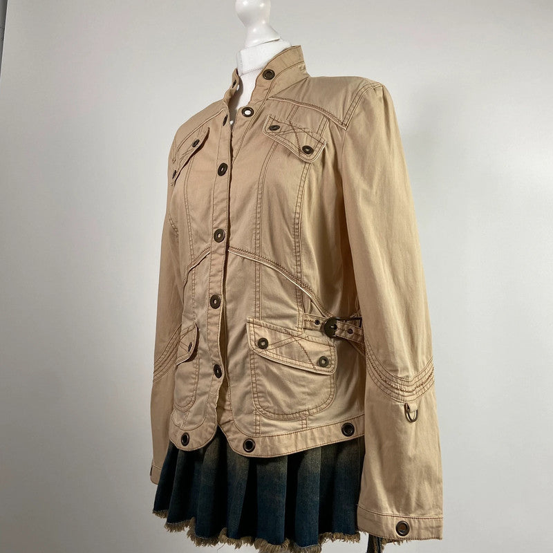 00s Utility Jacket With Buckles - Size L - Funky Cat
