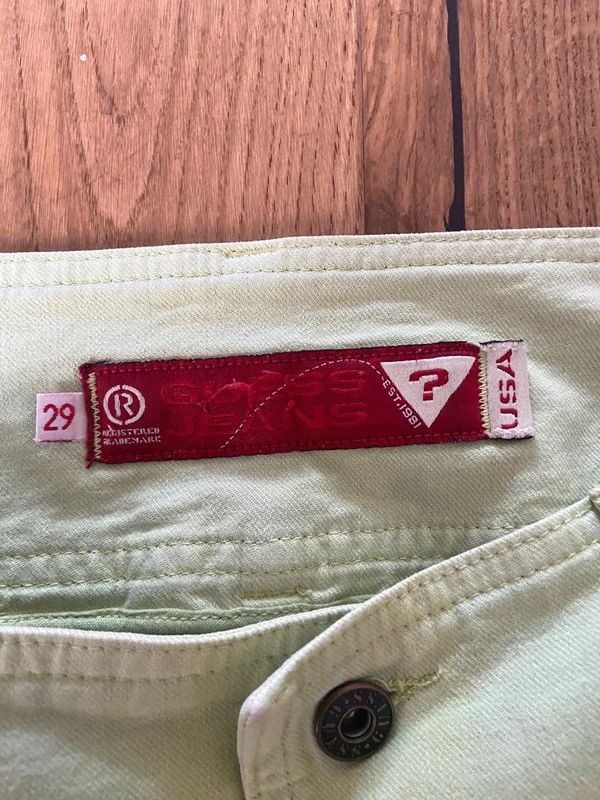 Vintage 00s Low Rise Bootcut Trousers Guess - Size 10