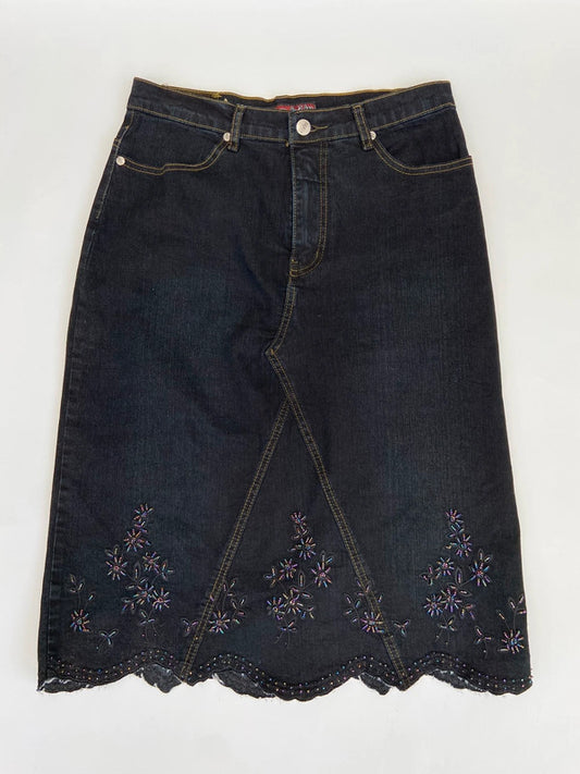 00s Embellished Midi Skirt - Size S