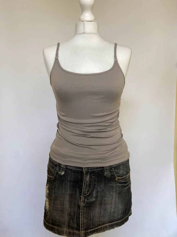 Vintage Grey Vest Top - Size S