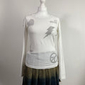 00s Love Moschino Embellished Long Sleeve Top - Size M - Funky Cat
