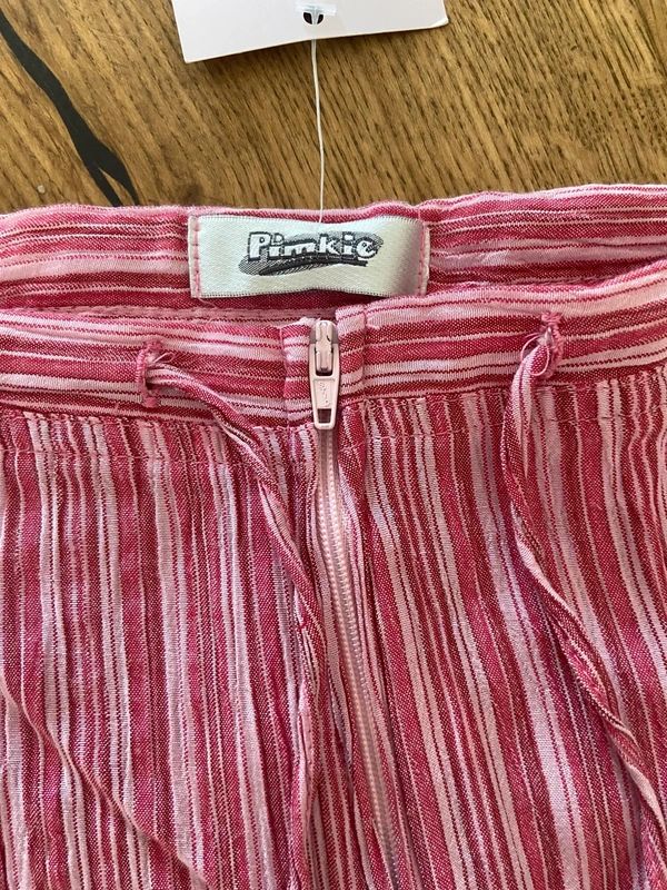 Vintage 00s Pinstripe Drawstring Pants - Size 8-10