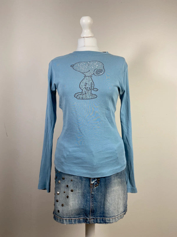 00s Embellished Long Sleeve - Size M/L - Funky Cat