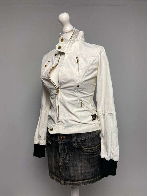 Vintage 00s Racer Jacket - Size XS - Funky Cat