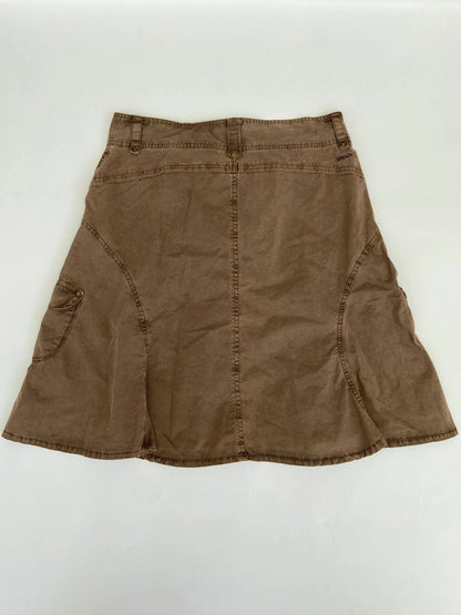 00s Brown Grunge Midi Skirt - Size S