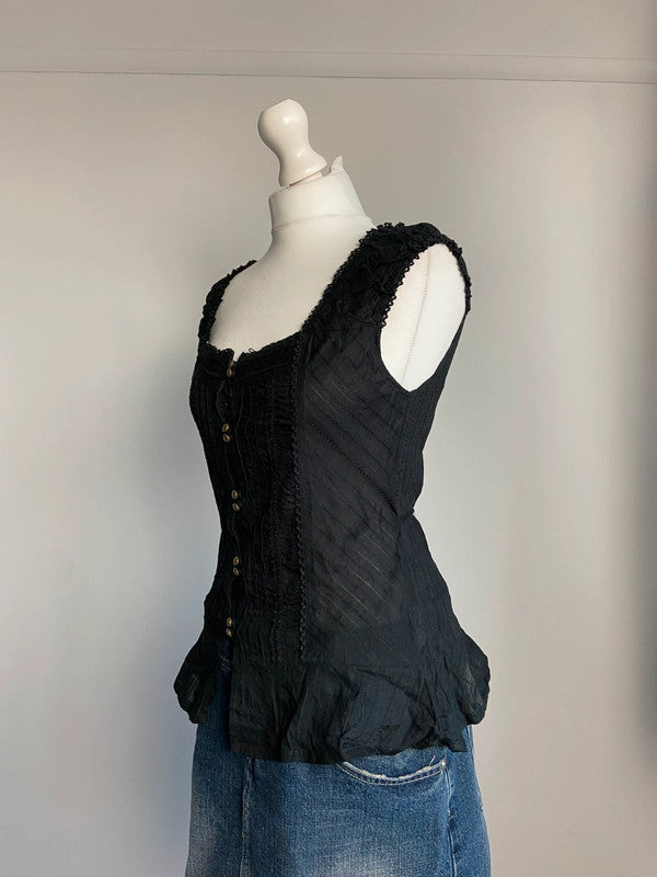 Vintage 00s Milkmaid Top - Size S/M