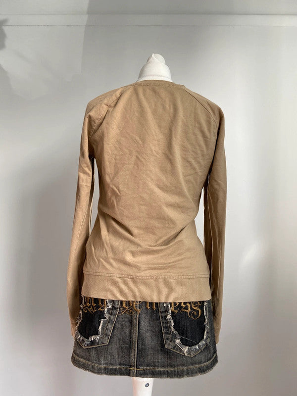 Vintage 00s Graphic Printed Top - Size M - Funky Cat