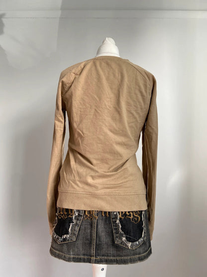 Vintage 00s Graphic Printed Top - Size M - Funky Cat