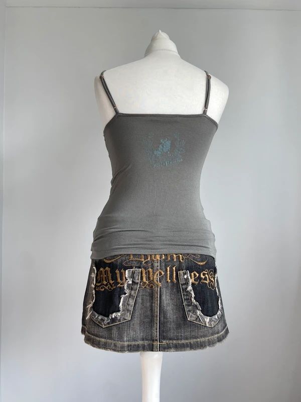 Vintage 00s Lace Trim Cami - Size S - Funky Cat