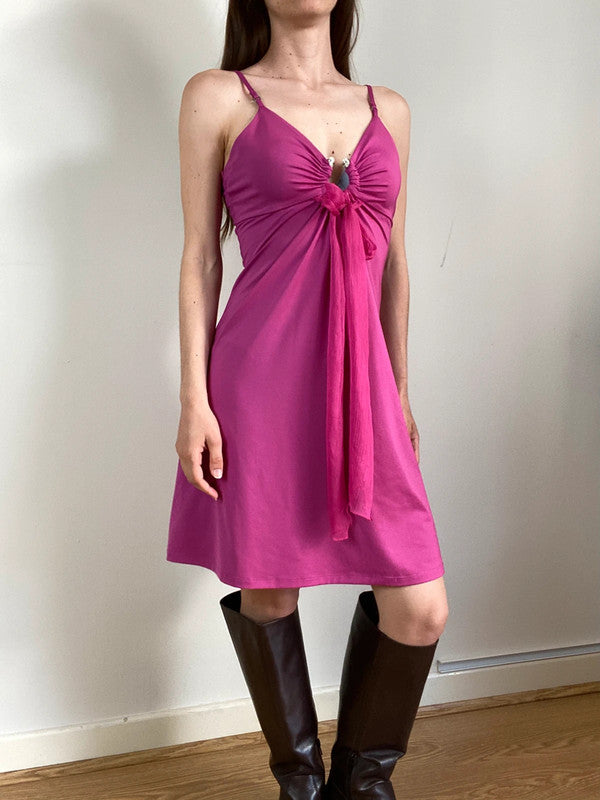 00s Pink O-ring Dress - Size XS/S