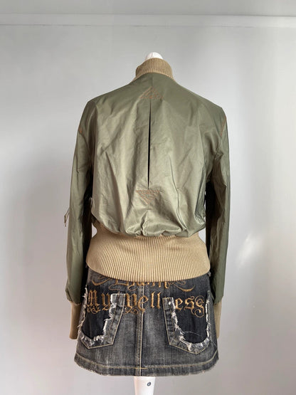 Vintage 00s Utility Bomber Jacket - Size M/L - Funky Cat