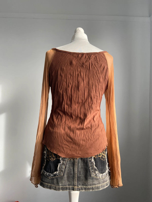 Vintage 00s Whimsical Top - Size M/L - Funky Cat