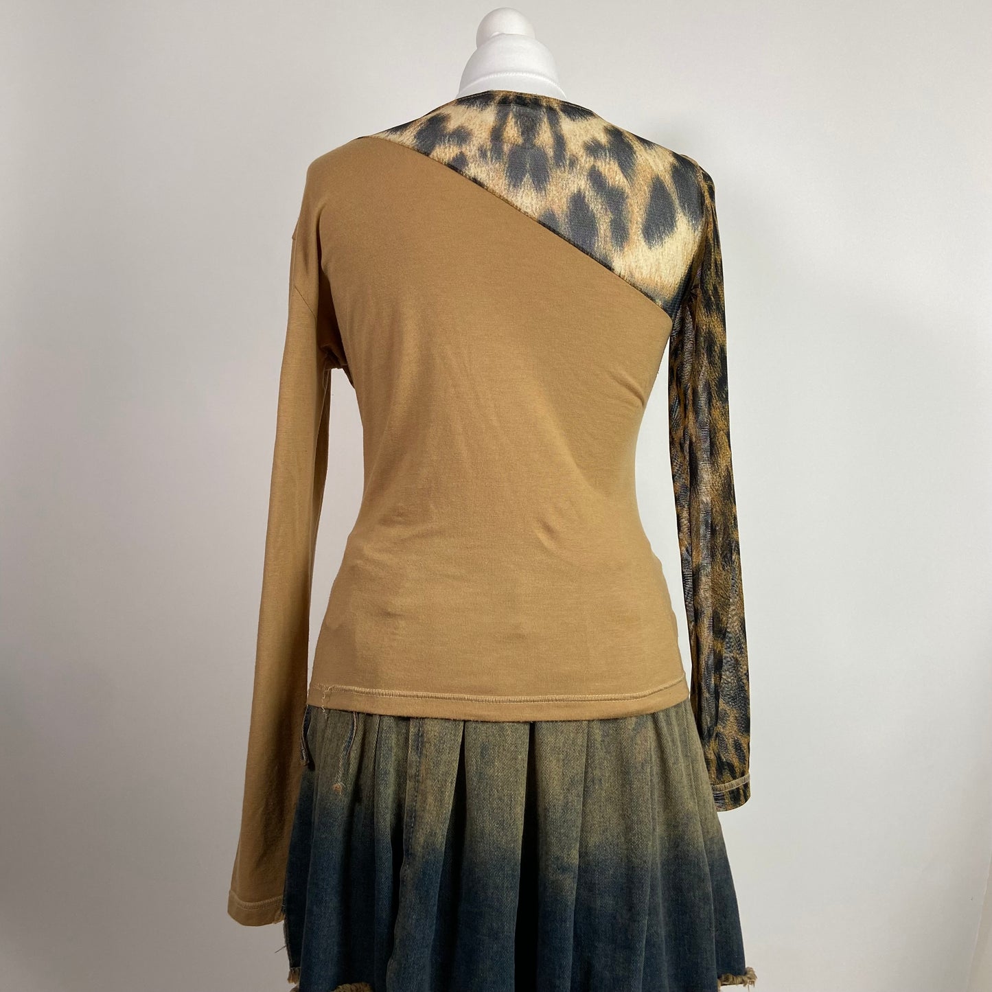 00s Embellished Leopard Print Top - Size S