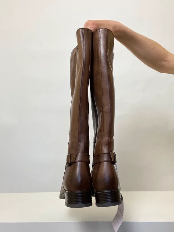 Vintage Leather Buckle Boots - Size 4 - Funky Cat