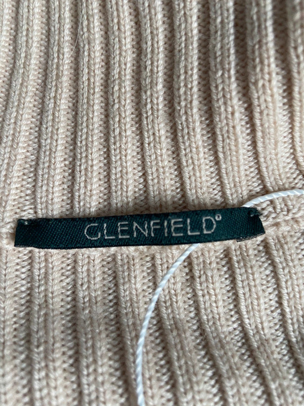 Vintage 00s Asymmetric Zip Up Ribbed Jumper - Size M - Funky Cat