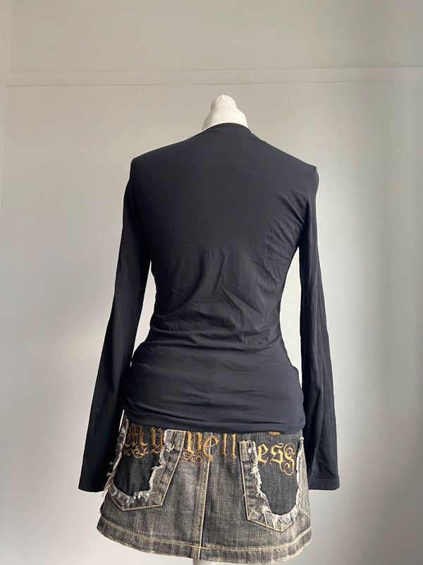 Vintage 00s Sequin Grunge Top - Size M