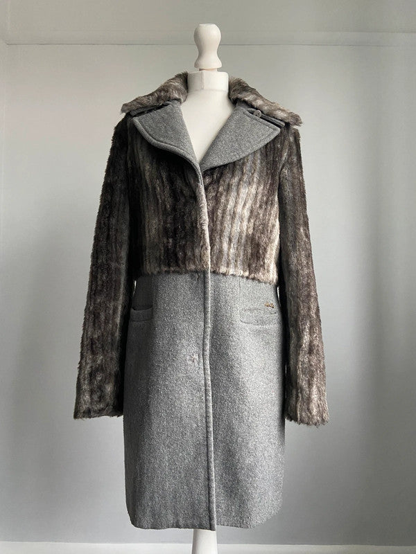 Miss Sixty Furry Coat - Size M - Funky Cat