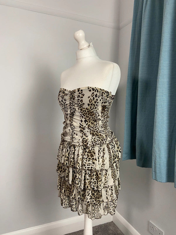 Vintage 00s Ruffled Mesh Dress - Size XS/S - Funky Cat