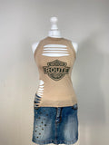 00s Graphic Print Cutout Vest - Size S/M - Funky Cat