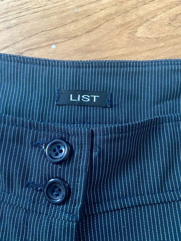 Vintage 00s Low Rise Pinstripe Trousers - Size 10