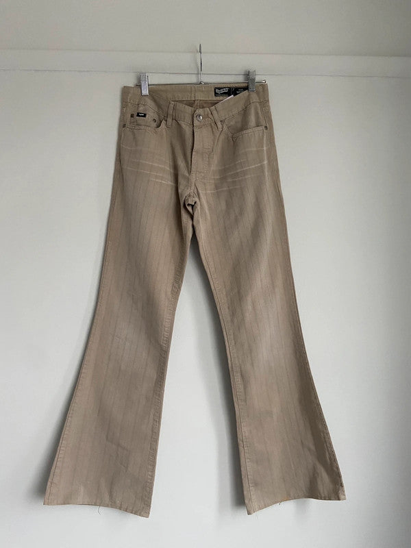 Vintage 00s Pinstriped Bootcut Pants - Waist 30” - Funky Cat