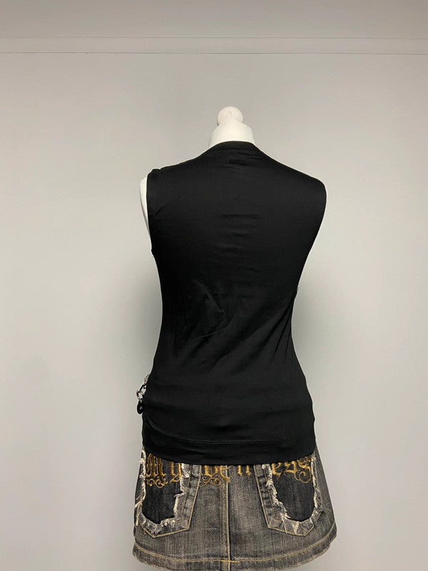 Diesel Zip Detail Vest - Size S - Funky Cat