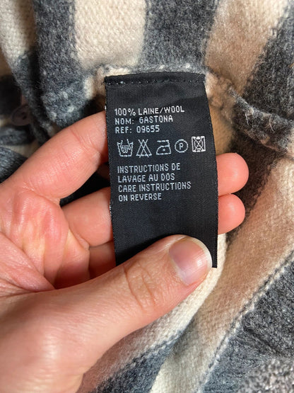 Vintage 00s Striped Wool Cardigan - Size L