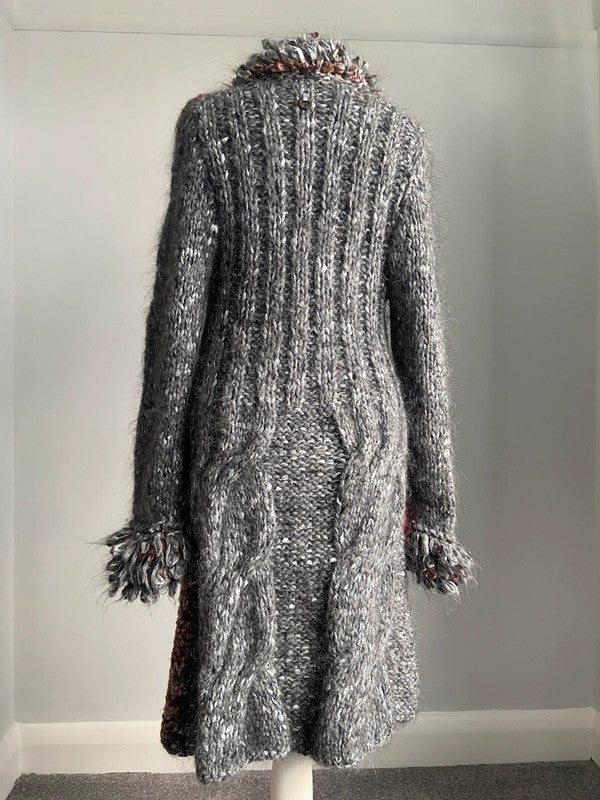 Save The Queen Knitted Maxi Cardigan - Size L - Funky Cat