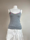 90s Grey Cami Top - Size S - Funky Cat