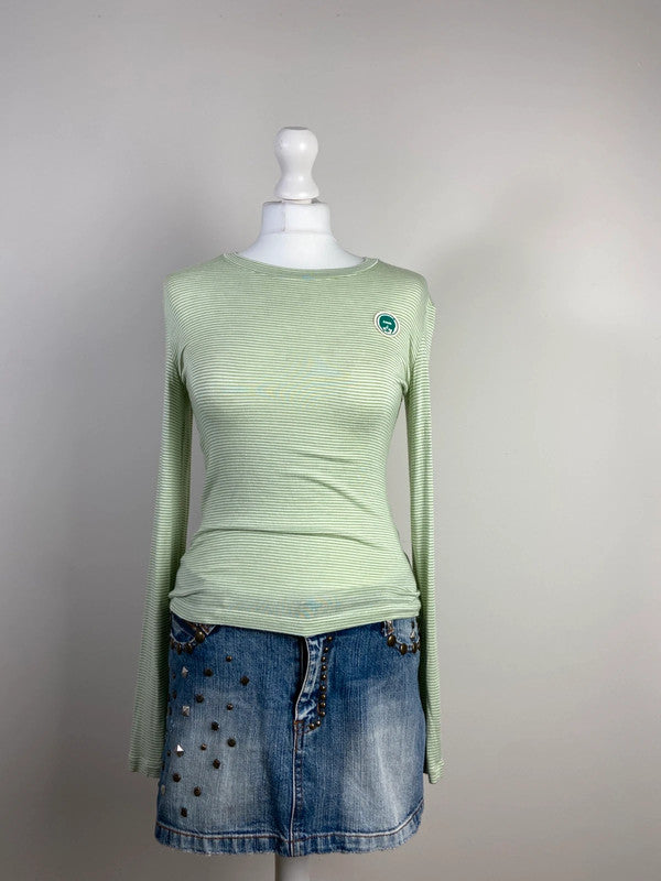 00s Striped Long Sleeve Top - Size M/L