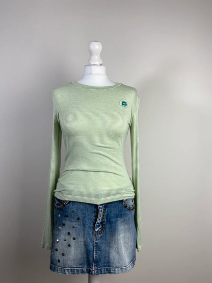 00s Striped Long Sleeve Top - Size M/L
