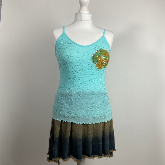 90s Sequin Embellished Cami - Size S