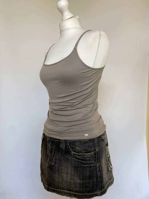 Vintage Grey Vest Top - Size S