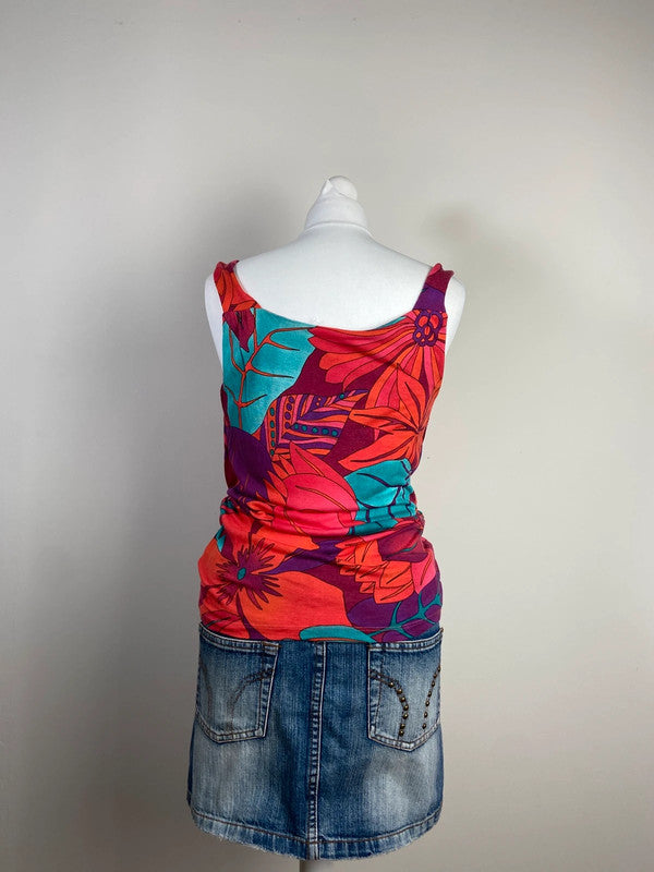 00s Floral Slouchy Vest Top - Size S/M