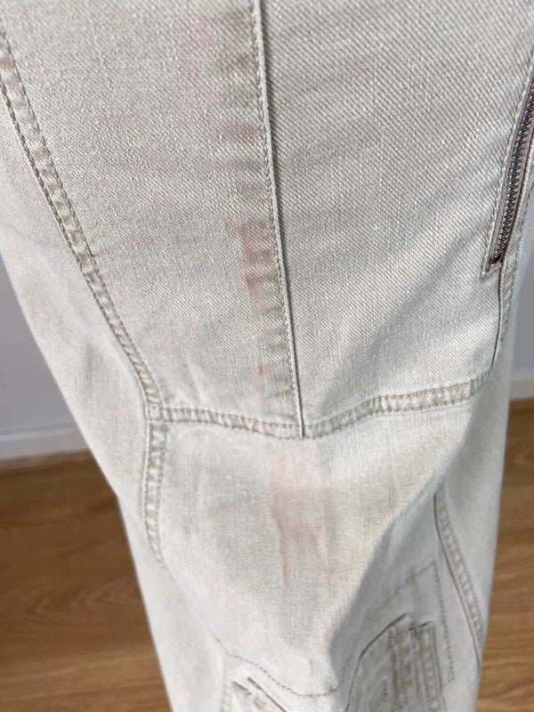 00s Beige Buckle Skirt - Size S - Funky Cat