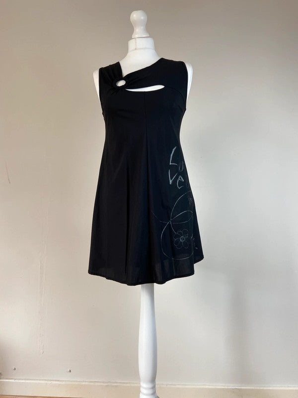 Parisian Cut Out Mini Dress - Size M - Funky Cat