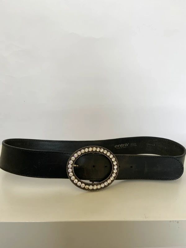 Vintage Chunky Rhinestone Buckle Belt - Funky Cat