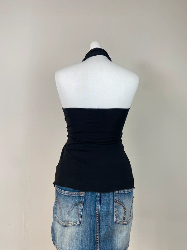 00s Morgan Beaded Halterneck Top - Size S/M
