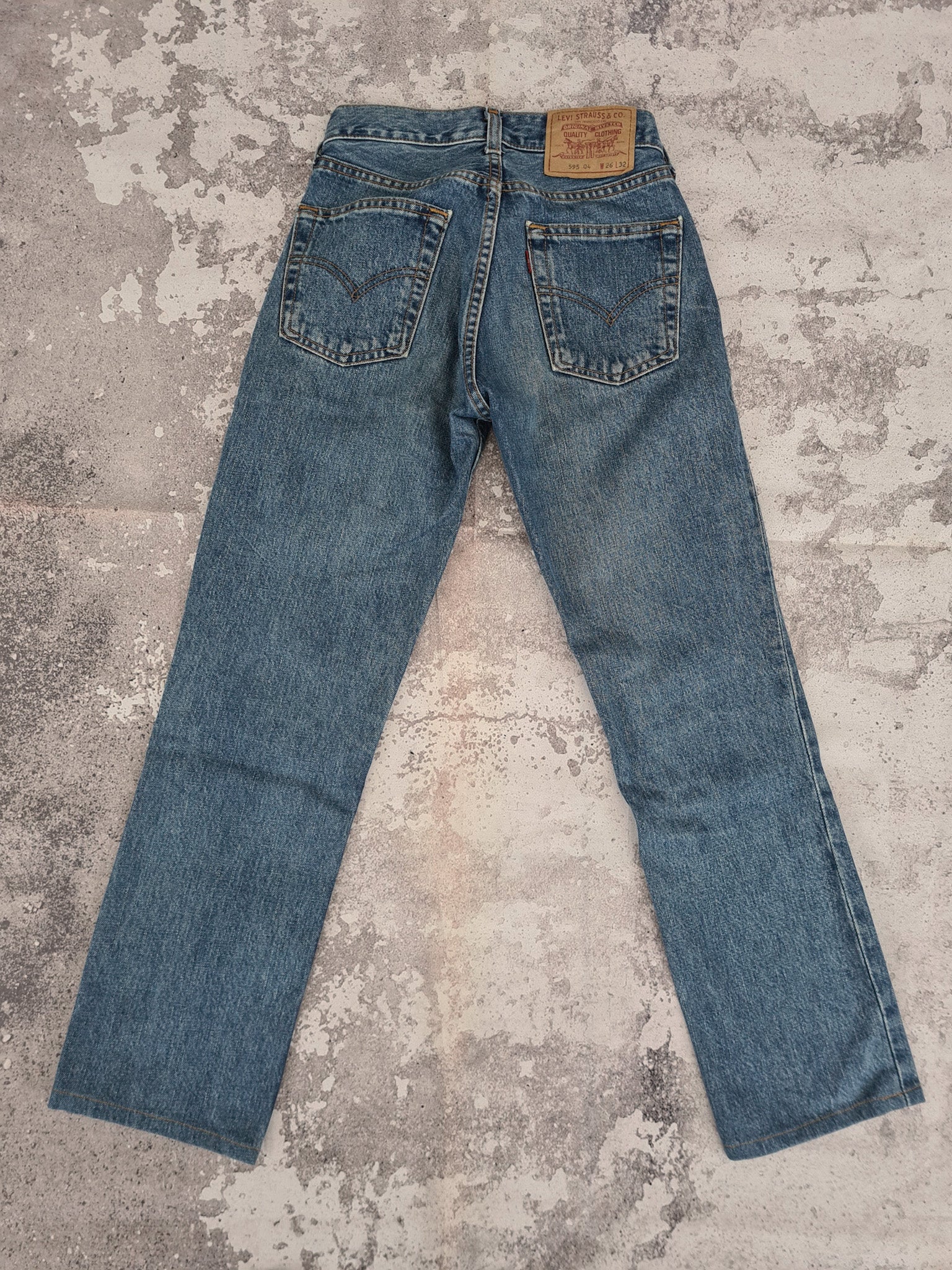 Vintage 1990s Levi's 595 Jeans W24 - Funky Cat