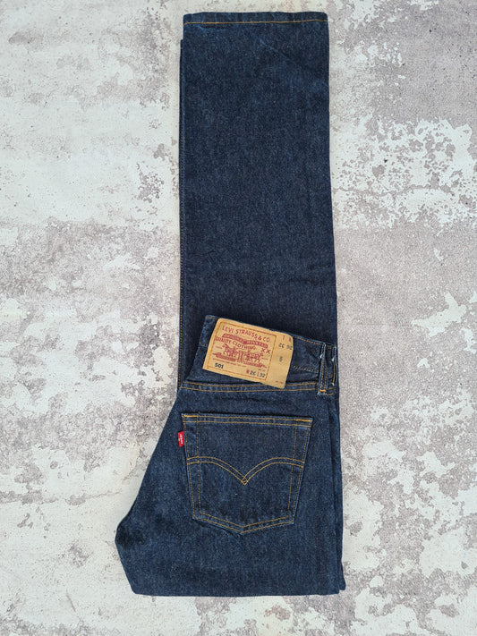 Vintage 1990s Levi's 501 Jeans W24 Dark Wash - Funky Cat