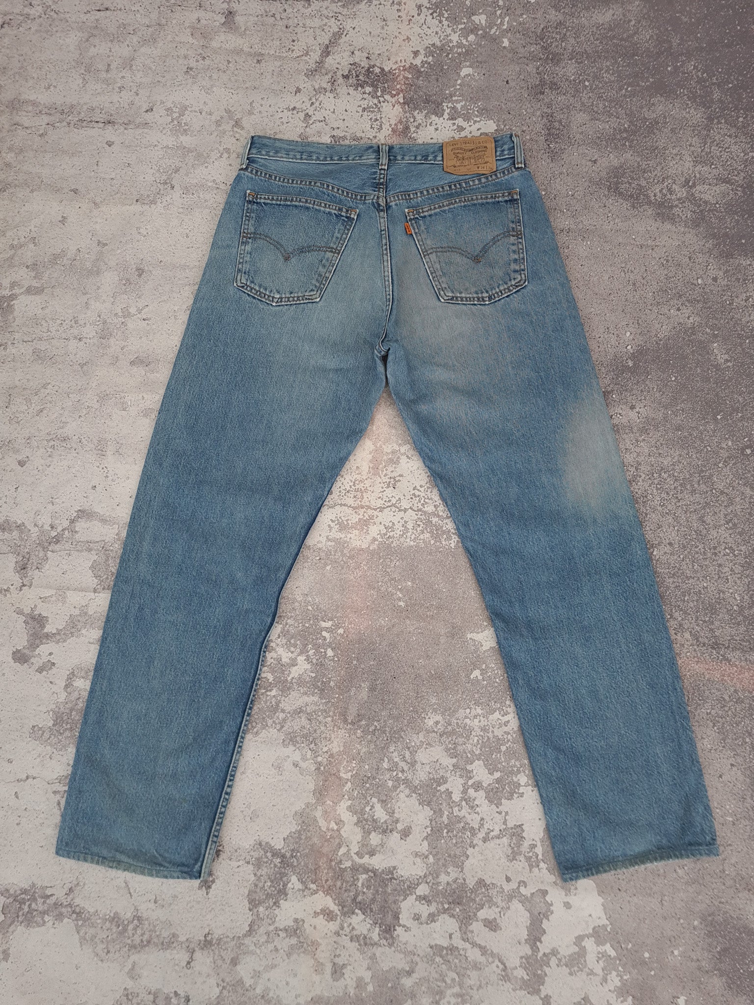 Vintage 1990's Levi's 615 Orange Tab Jeans W34 - Funky Cat